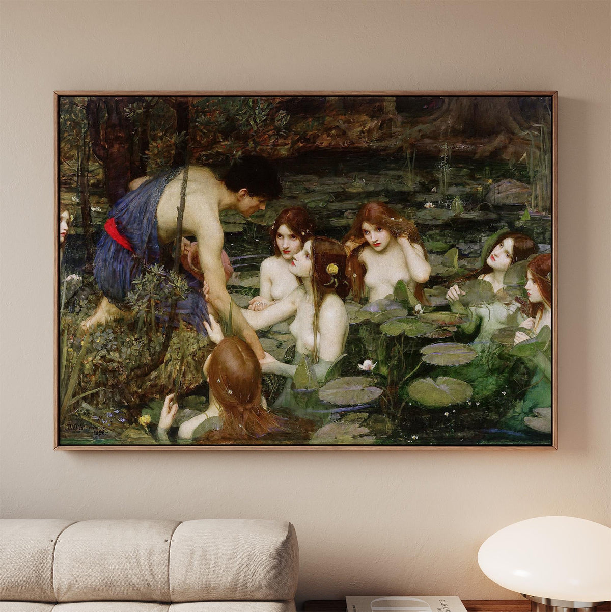 John William Waterhouse, Hylas and the Nymphs - 1896 Pre-Raphaelite Myth Print, Water Nymph Wall Art, Romantic Fantasy D