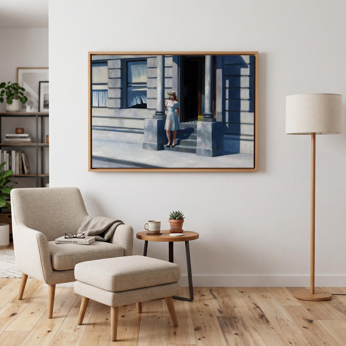 Edward Hopper, Summertime - 1943 American Realist Print, Sunlit Stoop Wall Art, Urban Summer Decor