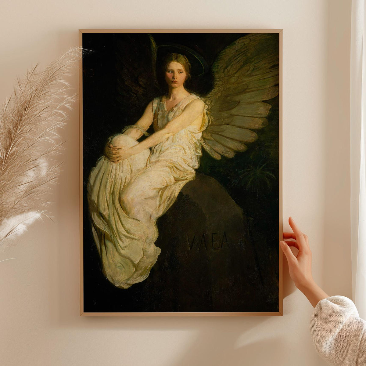 Abbott Handerson Thayer, Stevenson Memorial - 1903 Angel Memorial Print, Robert Louis Stevenson Tribute, Symbolist Wall 