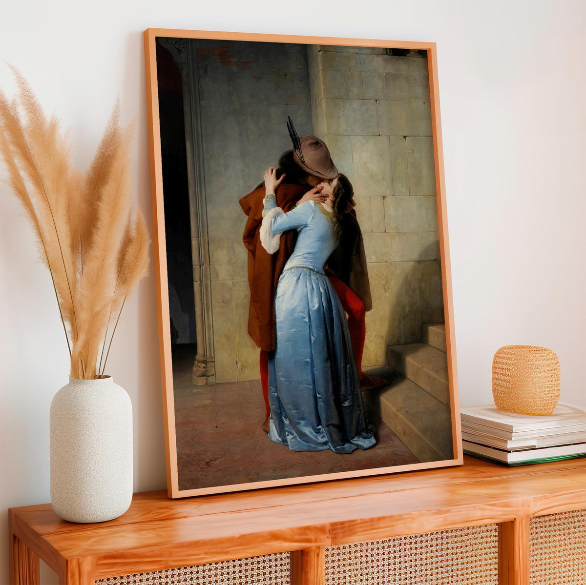 Francesco Hayez, Il bacio - 1859 Italian Romantic Print, The Kiss Wall Art, Medieval Lovers Poster, Risorgimento Decor