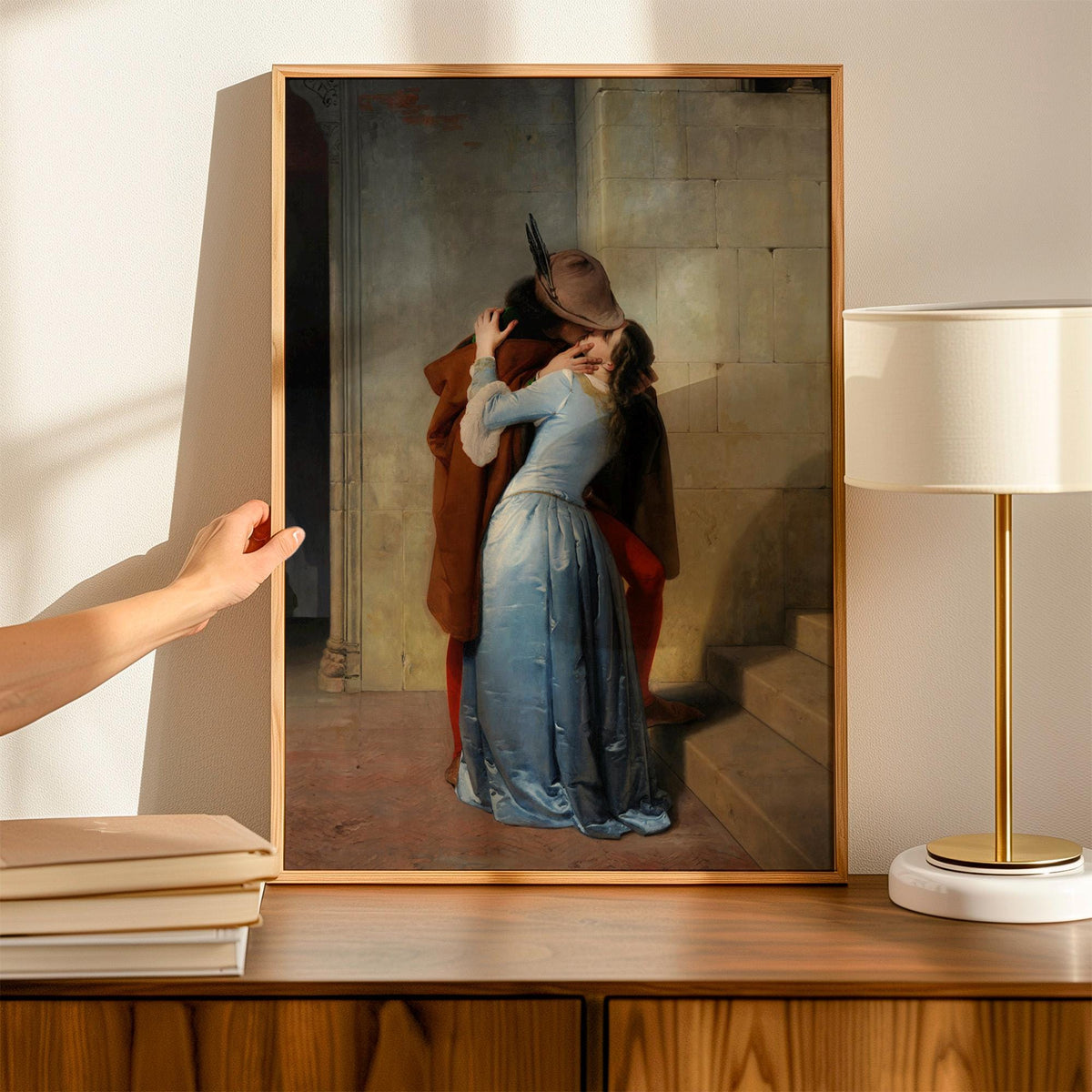 Francesco Hayez, Il bacio - 1859 Italian Romantic Print, The Kiss Wall Art, Medieval Lovers Poster, Risorgimento Decor