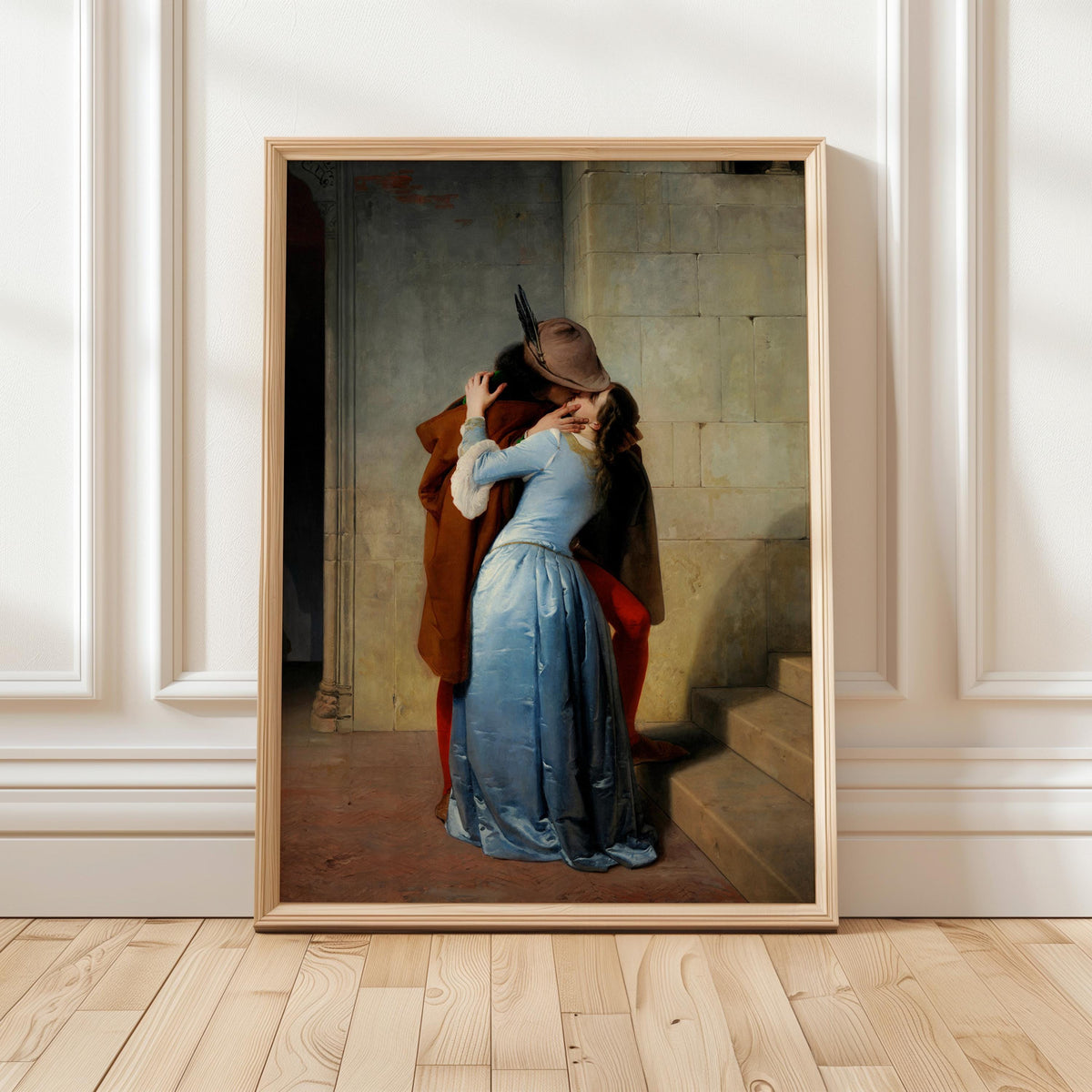 Francesco Hayez, Il bacio - 1859 Italian Romantic Print, The Kiss Wall Art, Medieval Lovers Poster, Risorgimento Decor