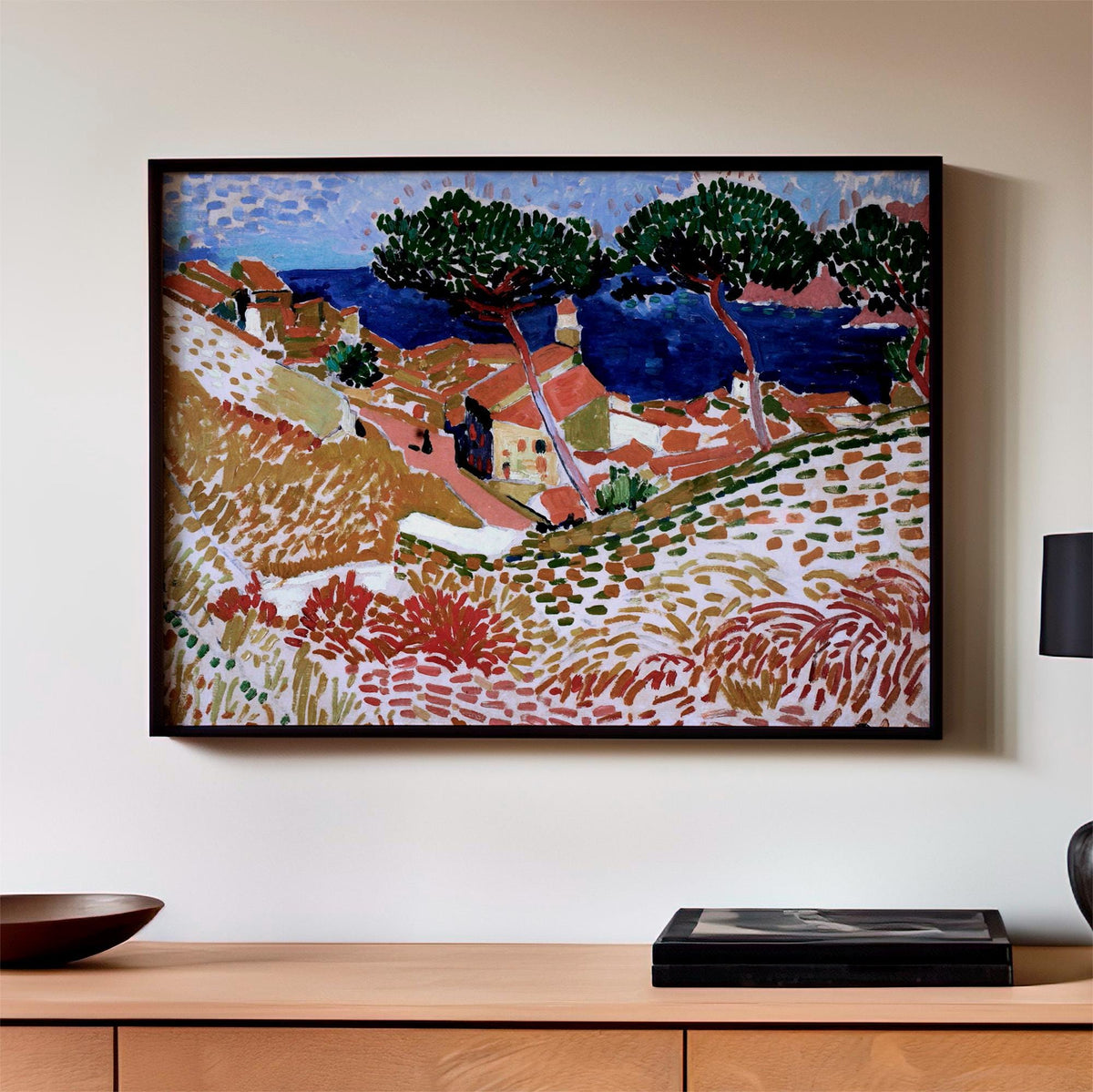 André Derain, Vue de Collioure - 1905 Fauvist Landscape Print, French Coastal Wall Art, Mediterranean View Decor