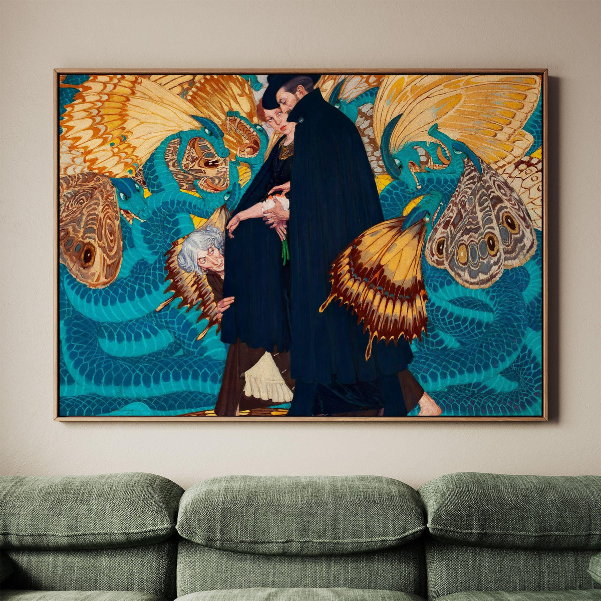 Edward Okuń, The War and Us - Symbolist Art Nouveau Painting, Polish Modern Art Print, Allegorical Wall Art