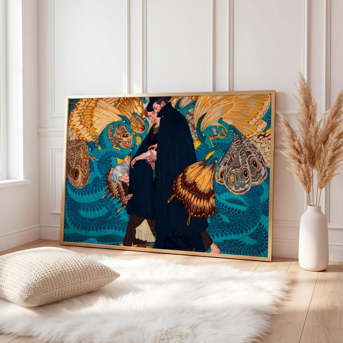 Edward Okuń, The War and Us - Symbolist Art Nouveau Painting, Polish Modern Art Print, Allegorical Wall Art