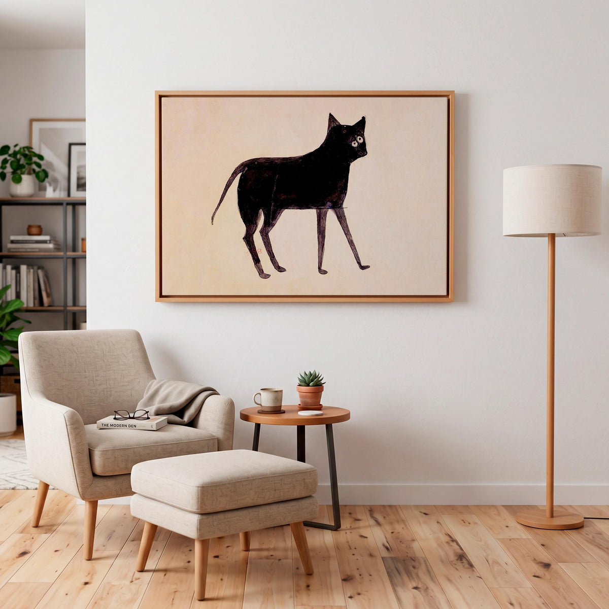 Bill Traylor, Black Cat - African American Folk Art Print, Americana Wall Art, Self-Taught Artist Decor