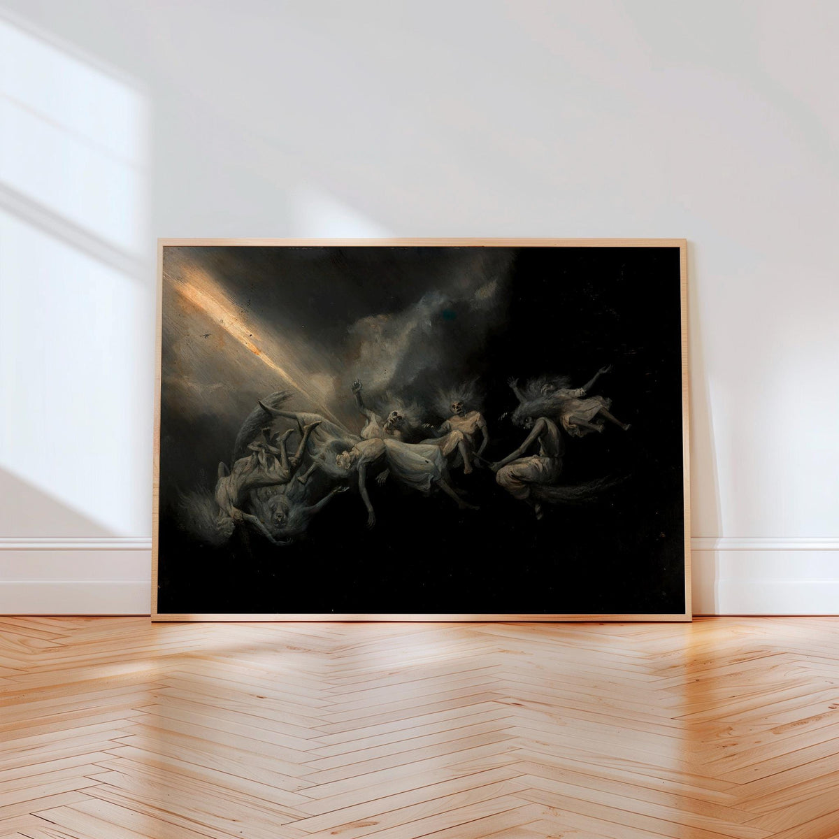 William Holbrook Beard, Lightning Struck a Flock of Witches - Gothic Occult Print, Vintage Witch Art, Dark Fantasy Wall 