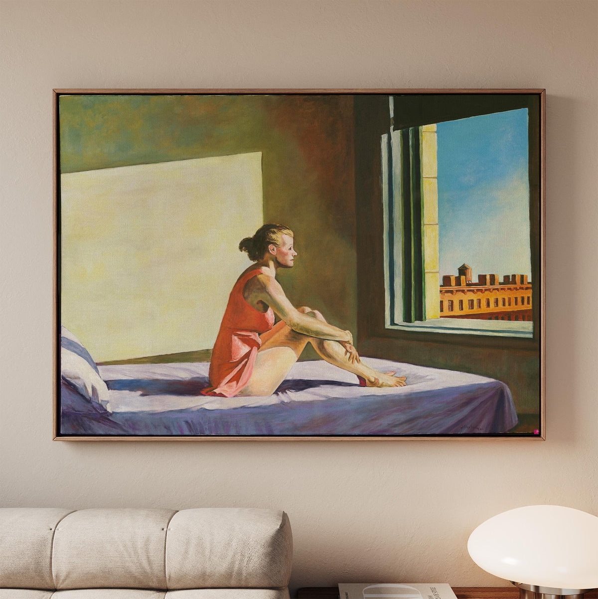 Edward Hopper, Morning Sun - c. 1952 American Realist Print, Sunlit Interior Wall Art, Modern Window Scene Decor