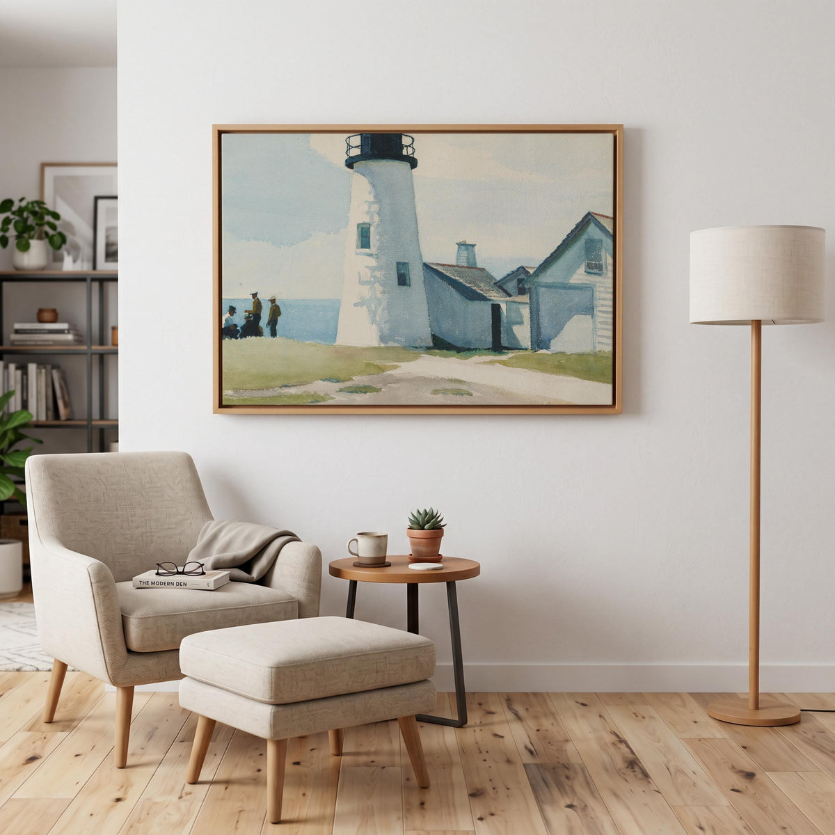 Edward Hopper, Pemaquid Light - 1929 Coastal Watercolor Print, Maine Lighthouse Wall Art, American Realist Seascape Deco