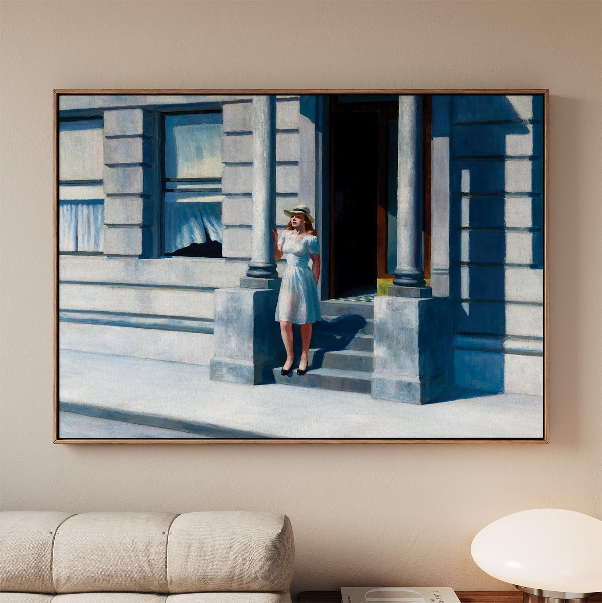 Edward Hopper, Summertime - 1943 American Realist Print, Sunlit Stoop Wall Art, Urban Summer Decor