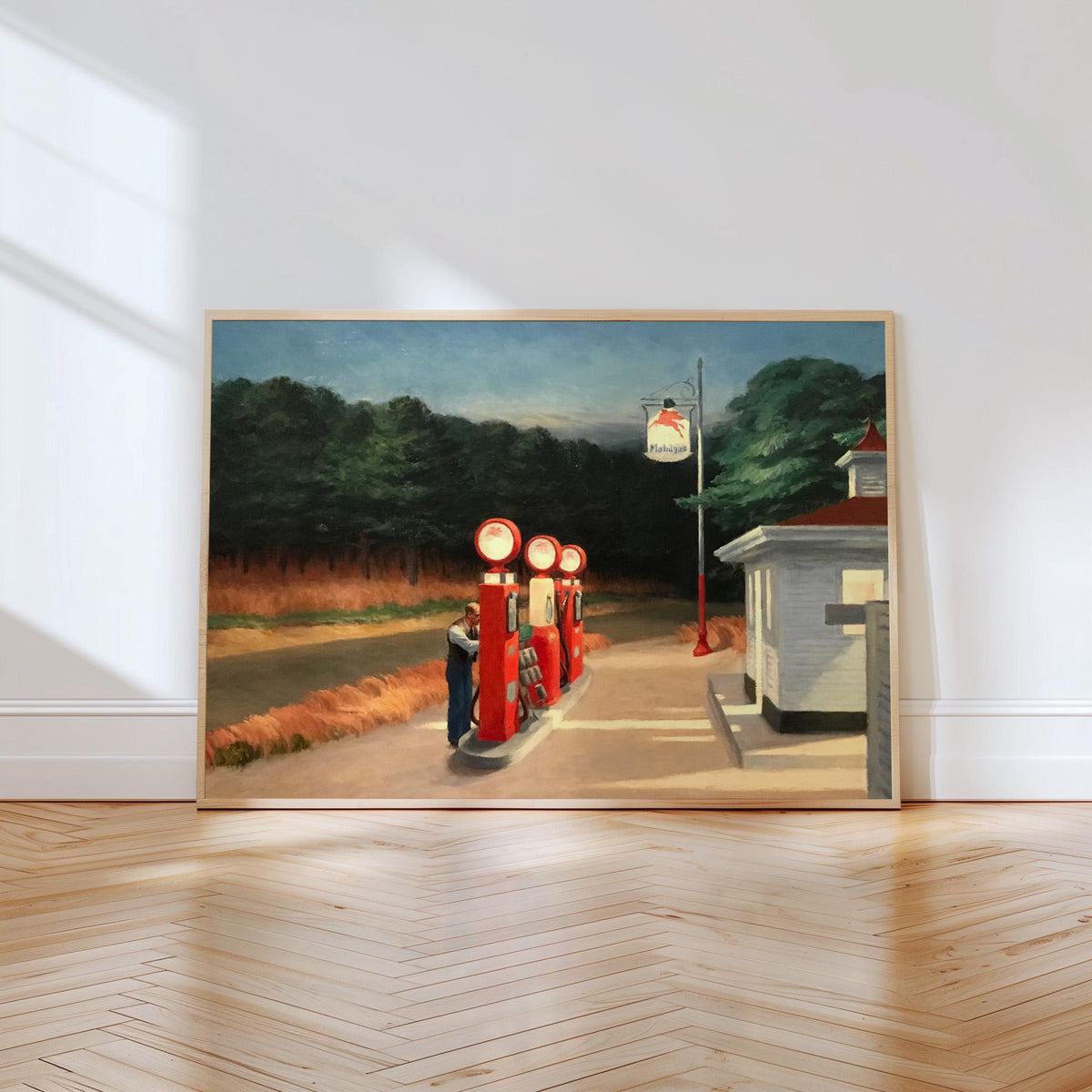 Edward Hopper, Gas - 1940 American Realist Print, Gas Station Wall Art, Twilight Roadside Decor