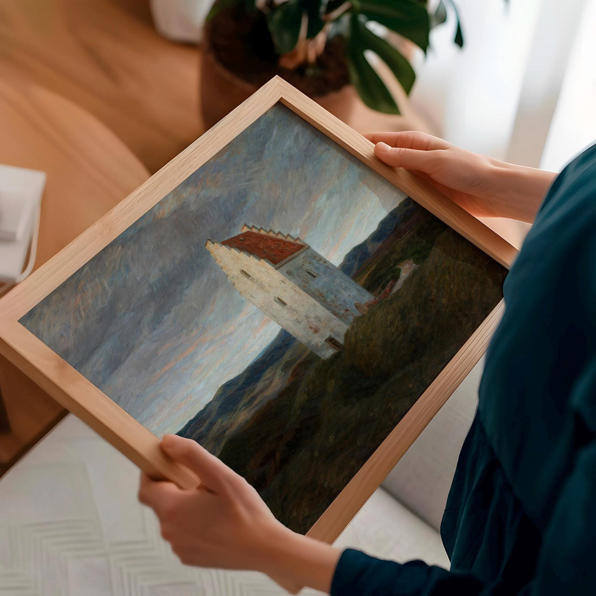 Johannes Wilhjelm, The Old Church of Skagen - Night, 1910 Danish Landscape, Skagen Church Wall Art, Nordic Realism Print
