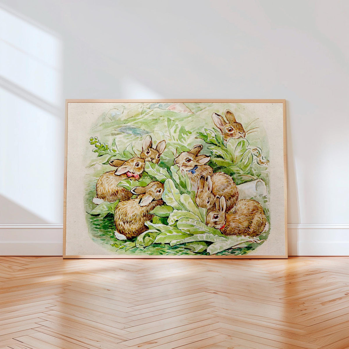 Beatrix Potter, The Tale of the Flopsy Bunnies - 1909 Classic Children’s Book, Vintage Rabbit Story, Beatrix Potter Wall