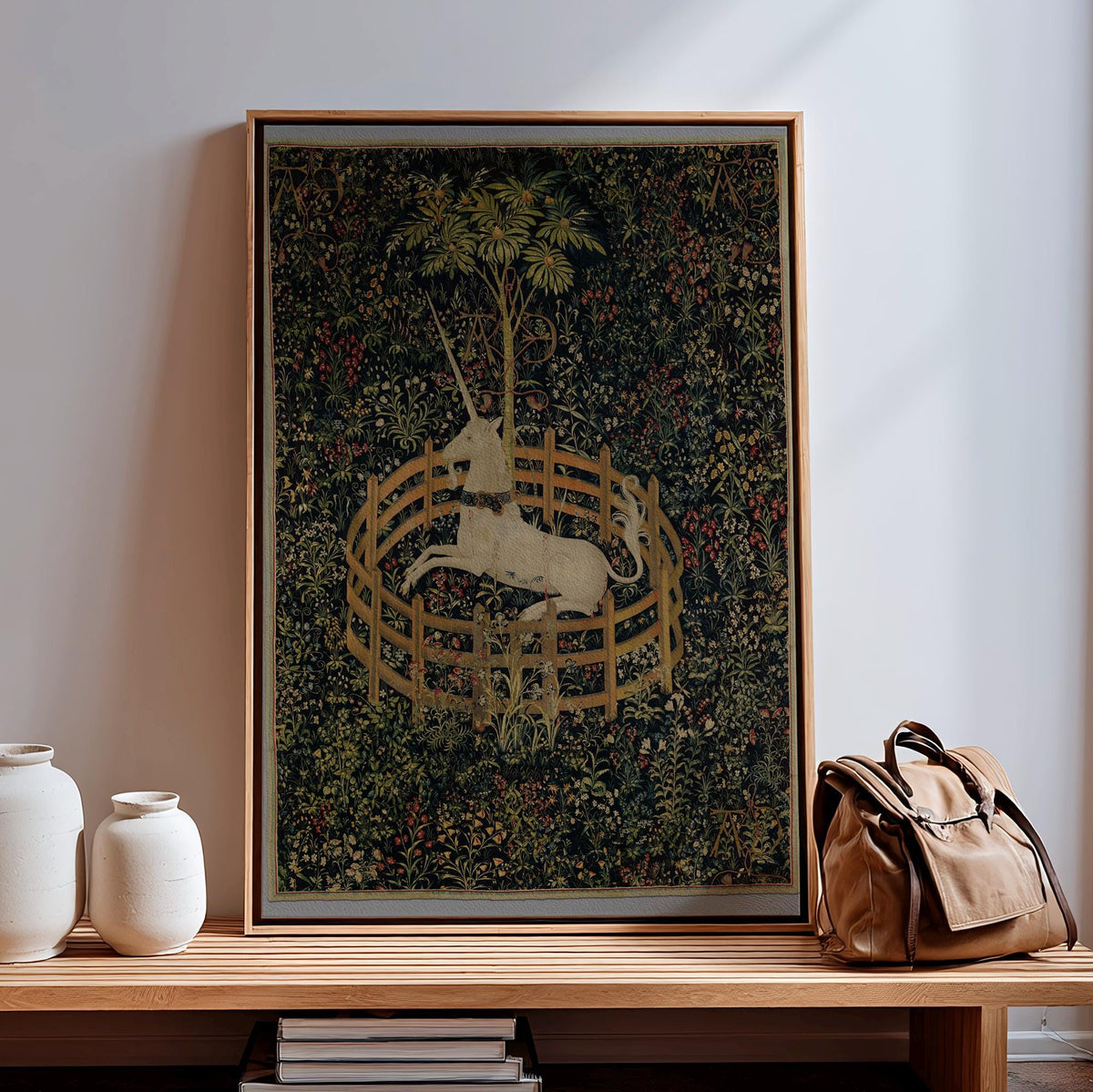 The Unicorn Rests in a Garden - c. 1495–1505 Medieval Unicorn Tapestry, Met Cloisters, Gothic Wall Hanging