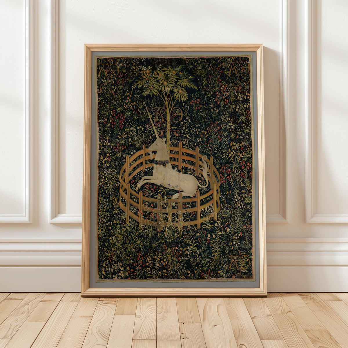 The Unicorn Rests in a Garden - c. 1495–1505 Medieval Unicorn Tapestry, Met Cloisters, Gothic Wall Hanging