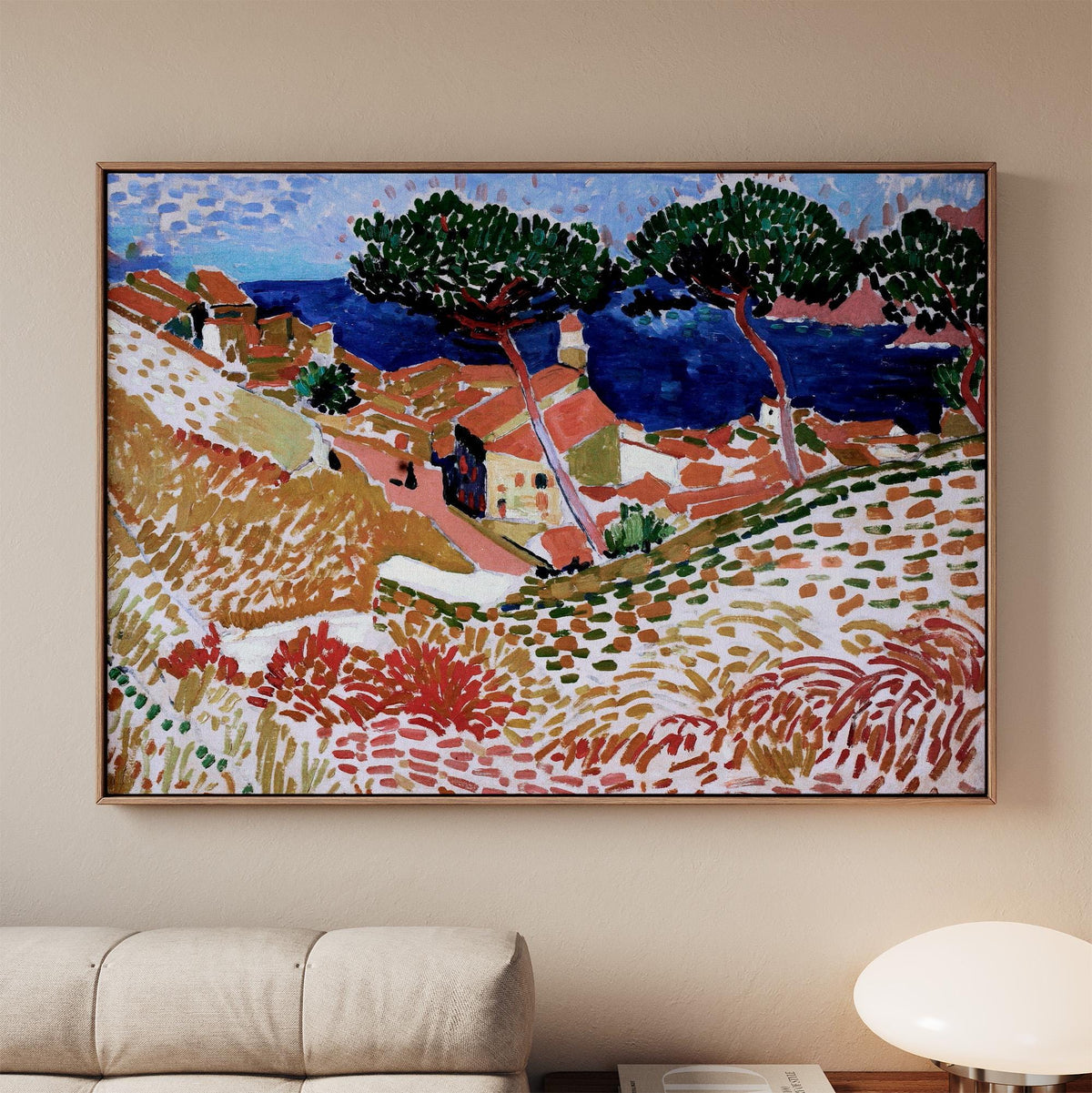 André Derain, Vue de Collioure - 1905 Fauvist Landscape Print, French Coastal Wall Art, Mediterranean View Decor