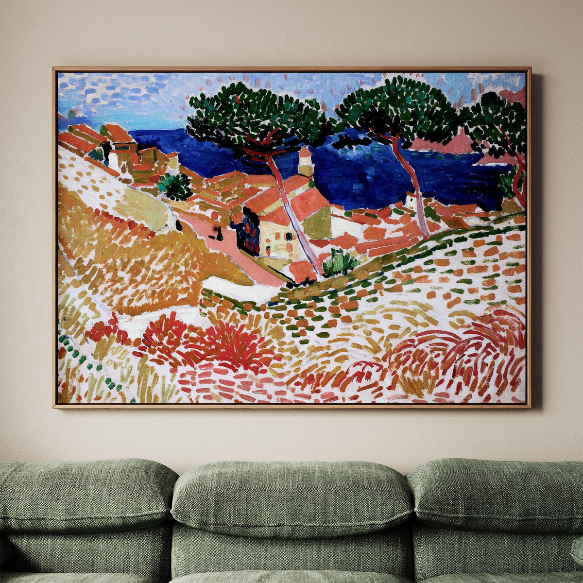 André Derain, Vue de Collioure - 1905 Fauvist Landscape Print, French Coastal Wall Art, Mediterranean View Decor