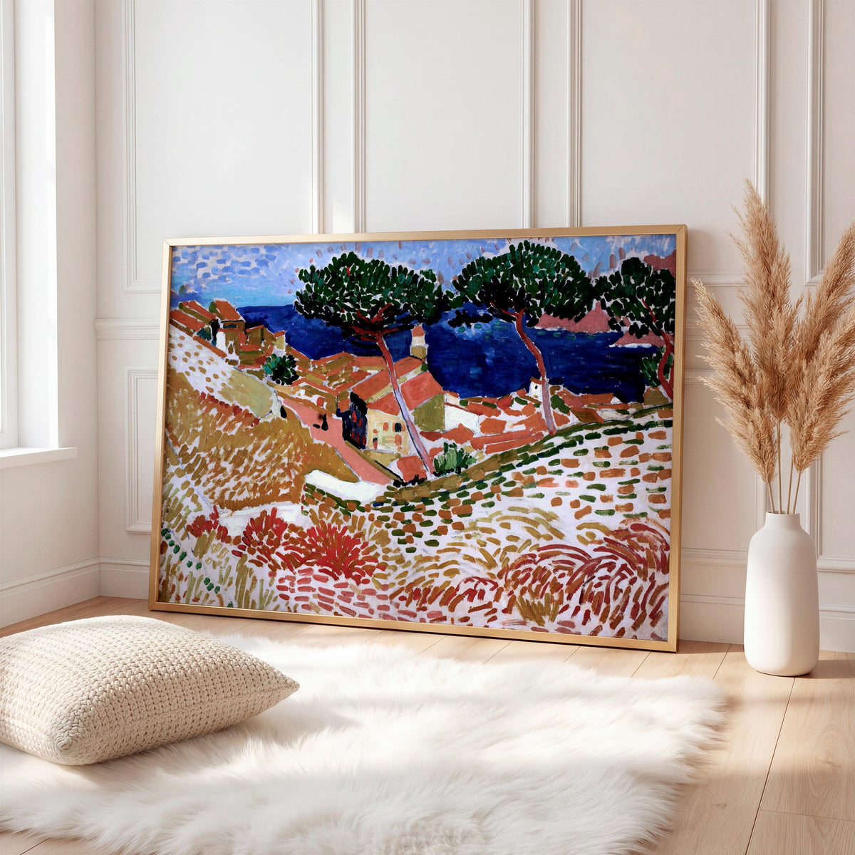 André Derain, Vue de Collioure - 1905 Fauvist Landscape Print, French Coastal Wall Art, Mediterranean View Decor