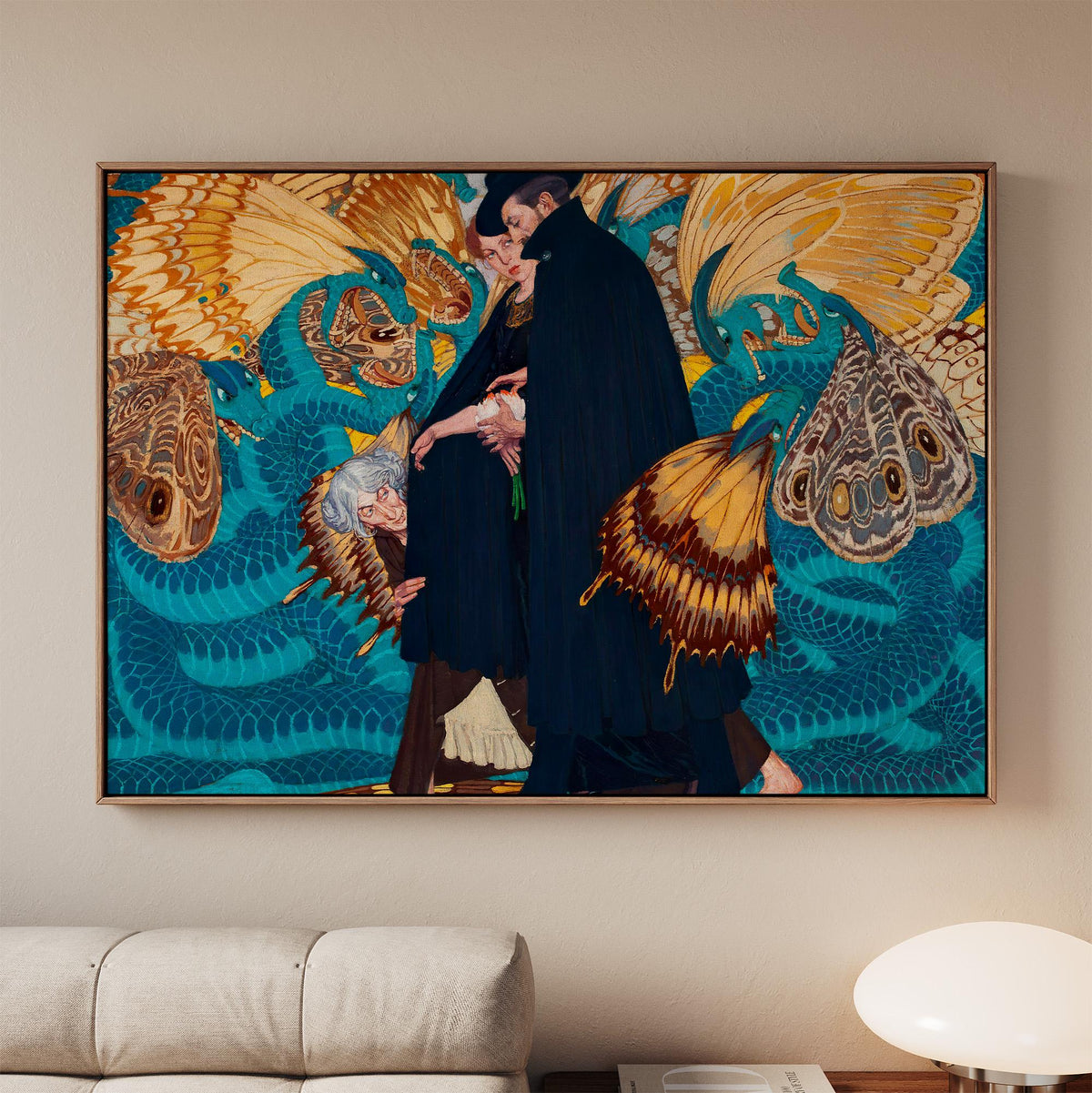 Edward Okuń, The War and Us - Symbolist Art Nouveau Painting, Polish Modern Art Print, Allegorical Wall Art