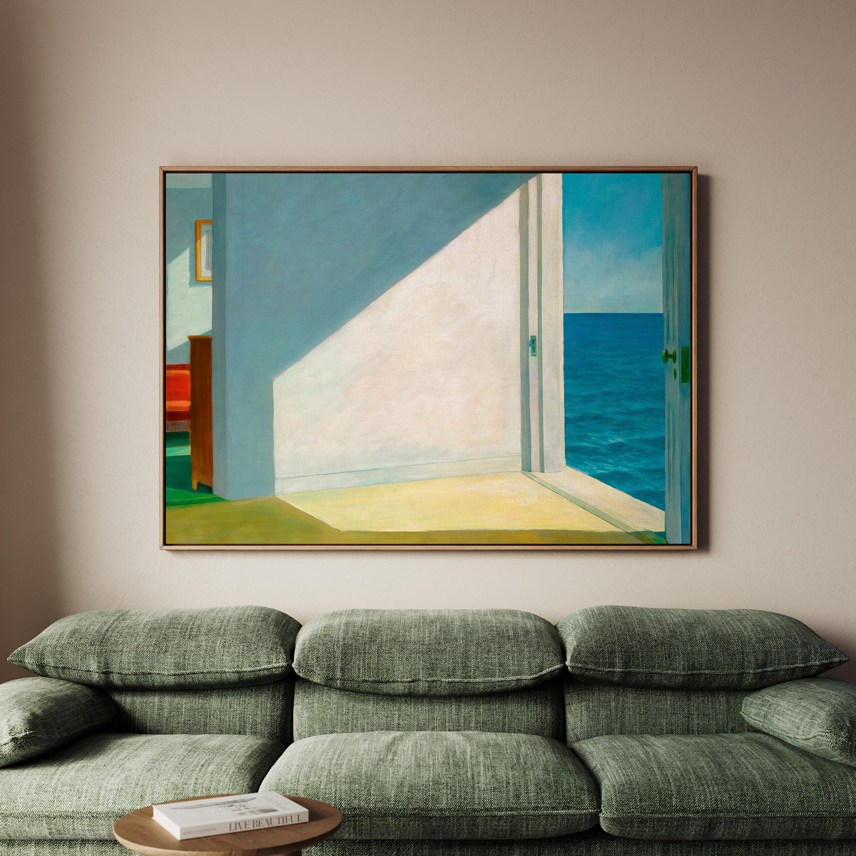 Edward Hopper, Rooms by the Sea (1951) - Wall Art for Living Room, Large Horizontal Canvas Framed Art