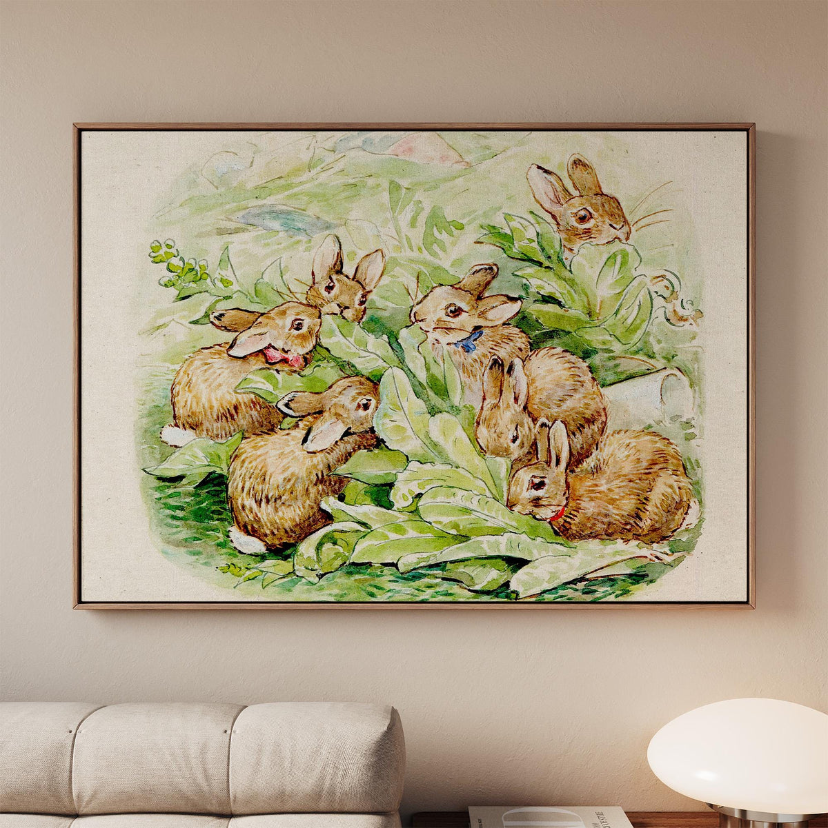 Beatrix Potter, The Tale of the Flopsy Bunnies - 1909 Classic Children’s Book, Vintage Rabbit Story, Beatrix Potter Wall