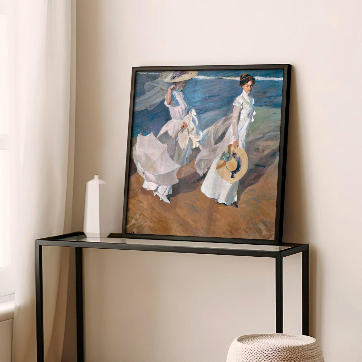 Joaquín Sorolla, Walk on the Beach 1909 - Impressionist Landscape Print, Coastal Seascape Art, Soft Color Wall Art, Fine