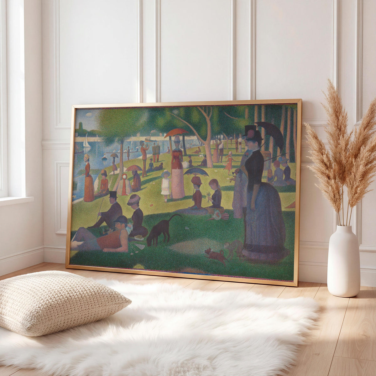 Georges Seurat A Sunday on La Grande Jatte, Pointillism Wall Art, Pointillism Art, Park Wall Art, Museum Canvas or Poste