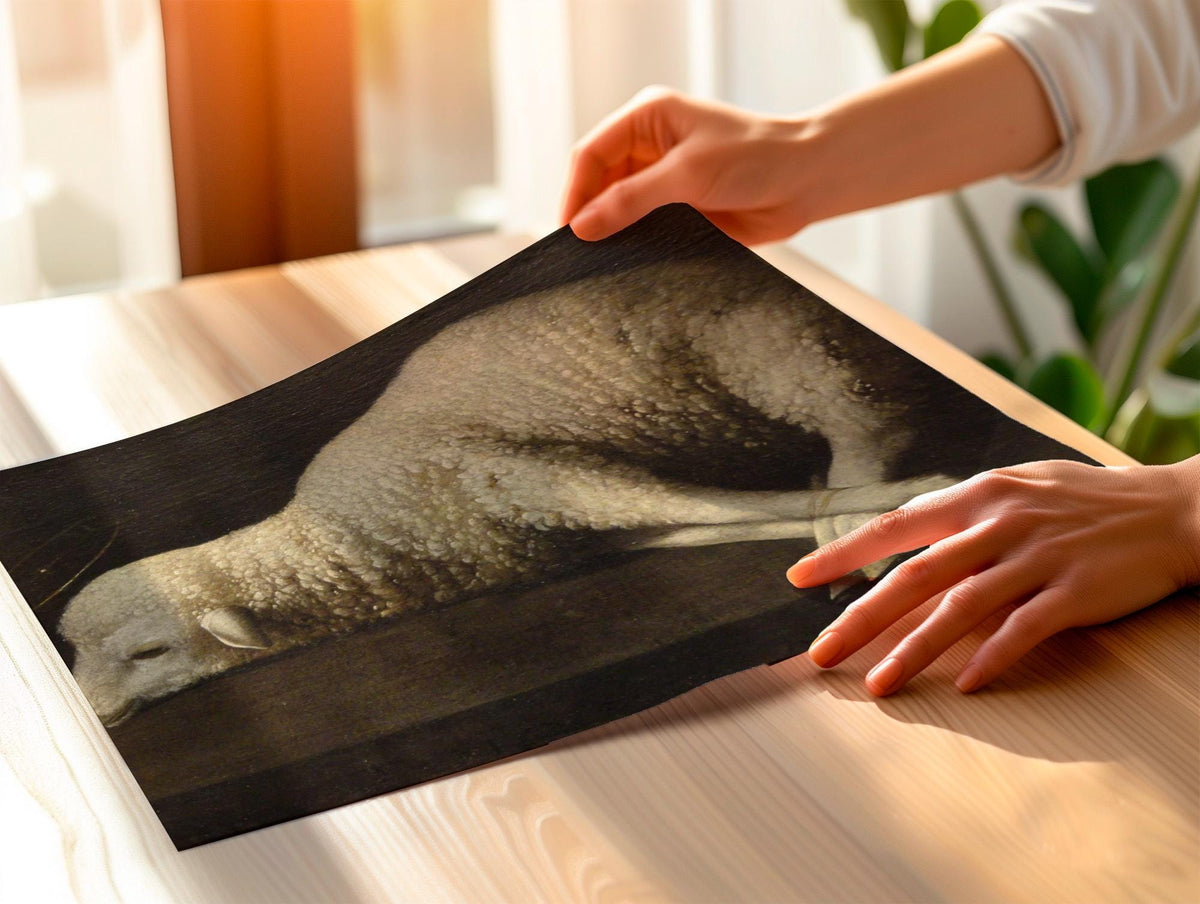 Francisco de Zurbaran Agnus Dei, Minimalist Wall Art, Lamb Wall Art, Neutral Wall Art, Museum Canvas or Poster