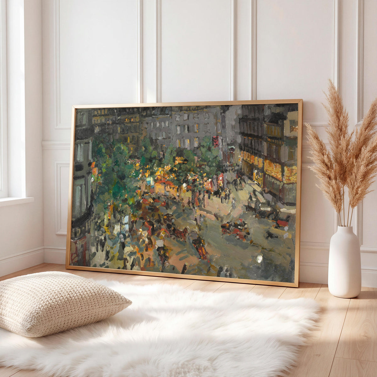 Konstantin Korovin Paris Boulevard des Capucines 1911 Impressionist Cityscape Print, French Street Scene Wall Art