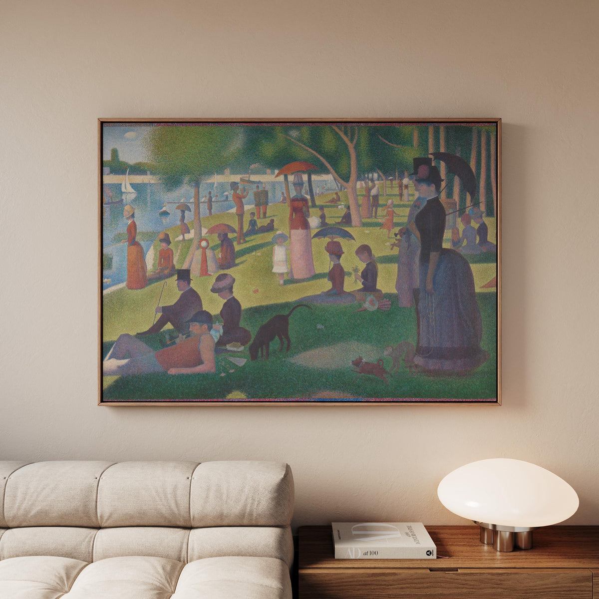 Georges Seurat A Sunday on La Grande Jatte, Pointillism Wall Art, Pointillism Art, Park Wall Art, Museum Canvas or Poste