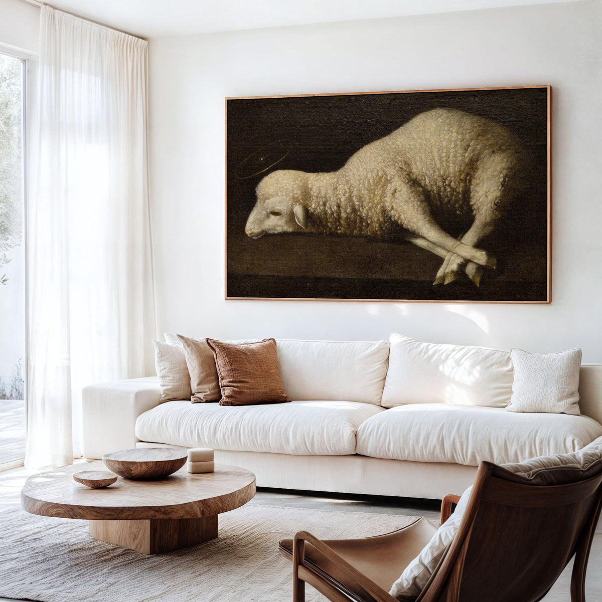 Francisco de Zurbaran Agnus Dei, Minimalist Wall Art, Lamb Wall Art, Neutral Wall Art, Museum Canvas or Poster