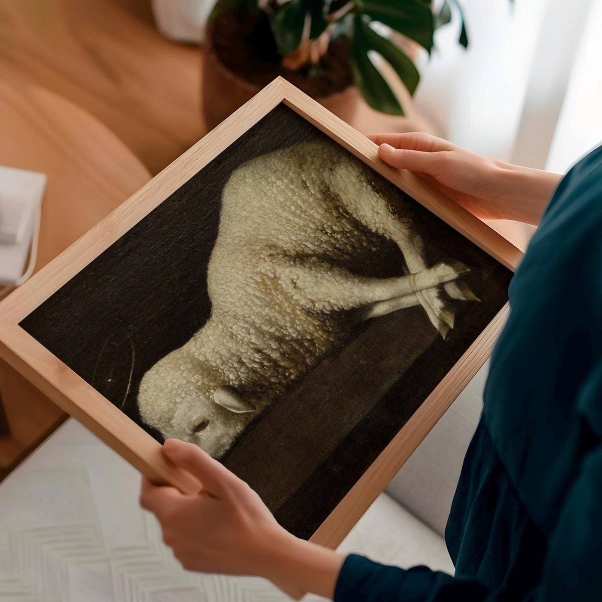 Francisco de Zurbaran Agnus Dei, Minimalist Wall Art, Lamb Wall Art, Neutral Wall Art, Museum Canvas or Poster