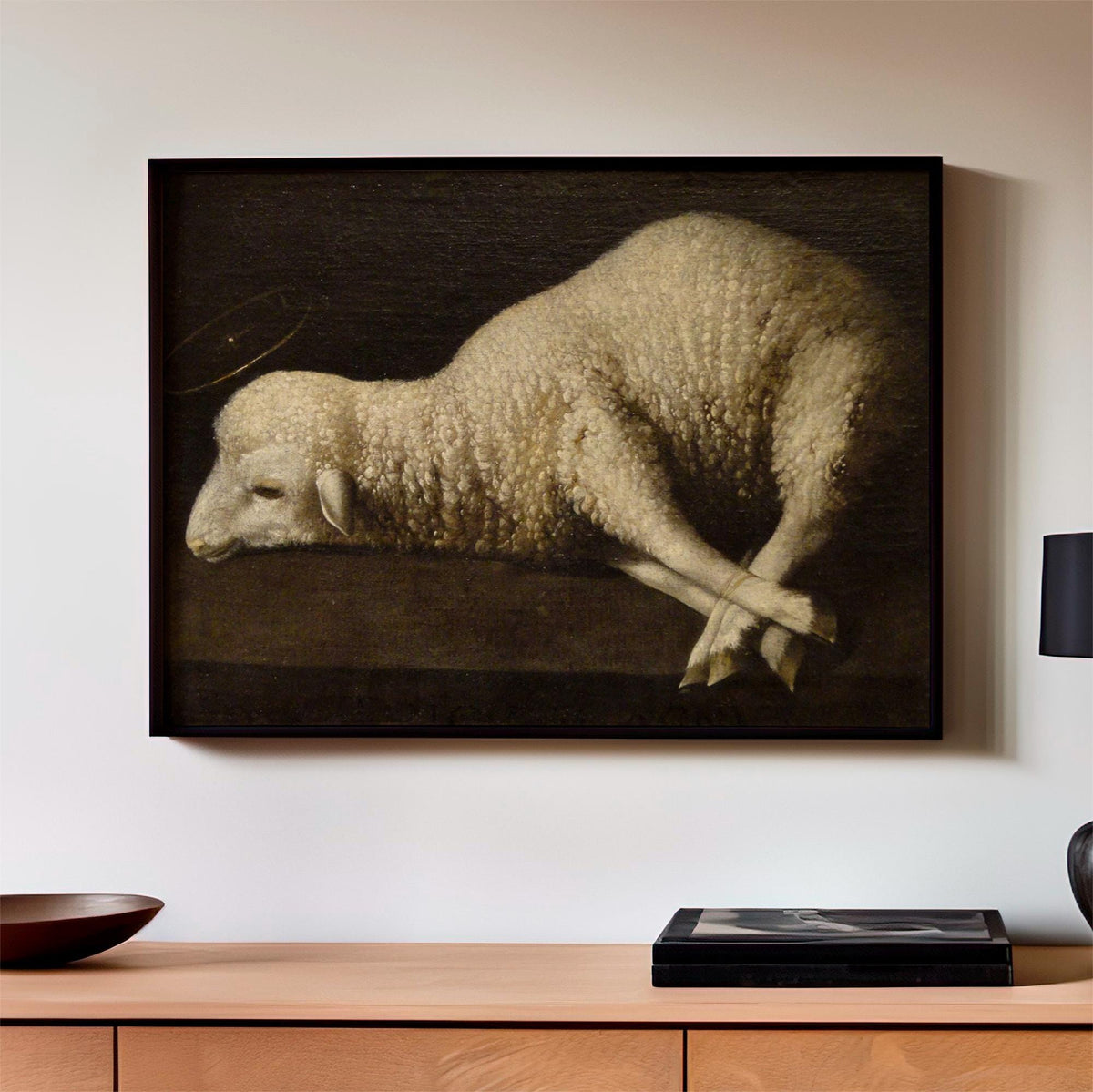 Francisco de Zurbaran Agnus Dei, Minimalist Wall Art, Lamb Wall Art, Neutral Wall Art, Museum Canvas or Poster