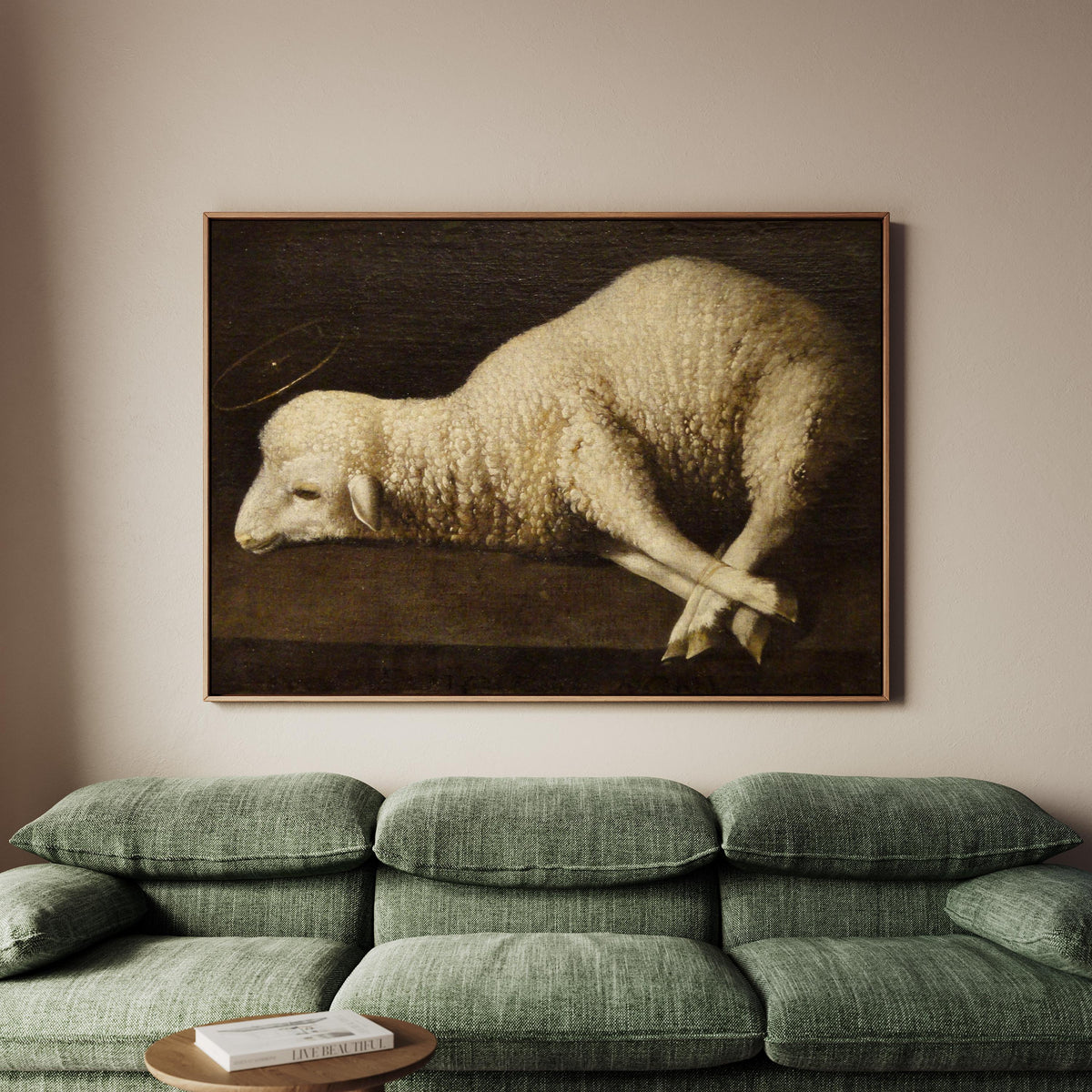 Francisco de Zurbaran Agnus Dei, Minimalist Wall Art, Lamb Wall Art, Neutral Wall Art, Museum Canvas or Poster