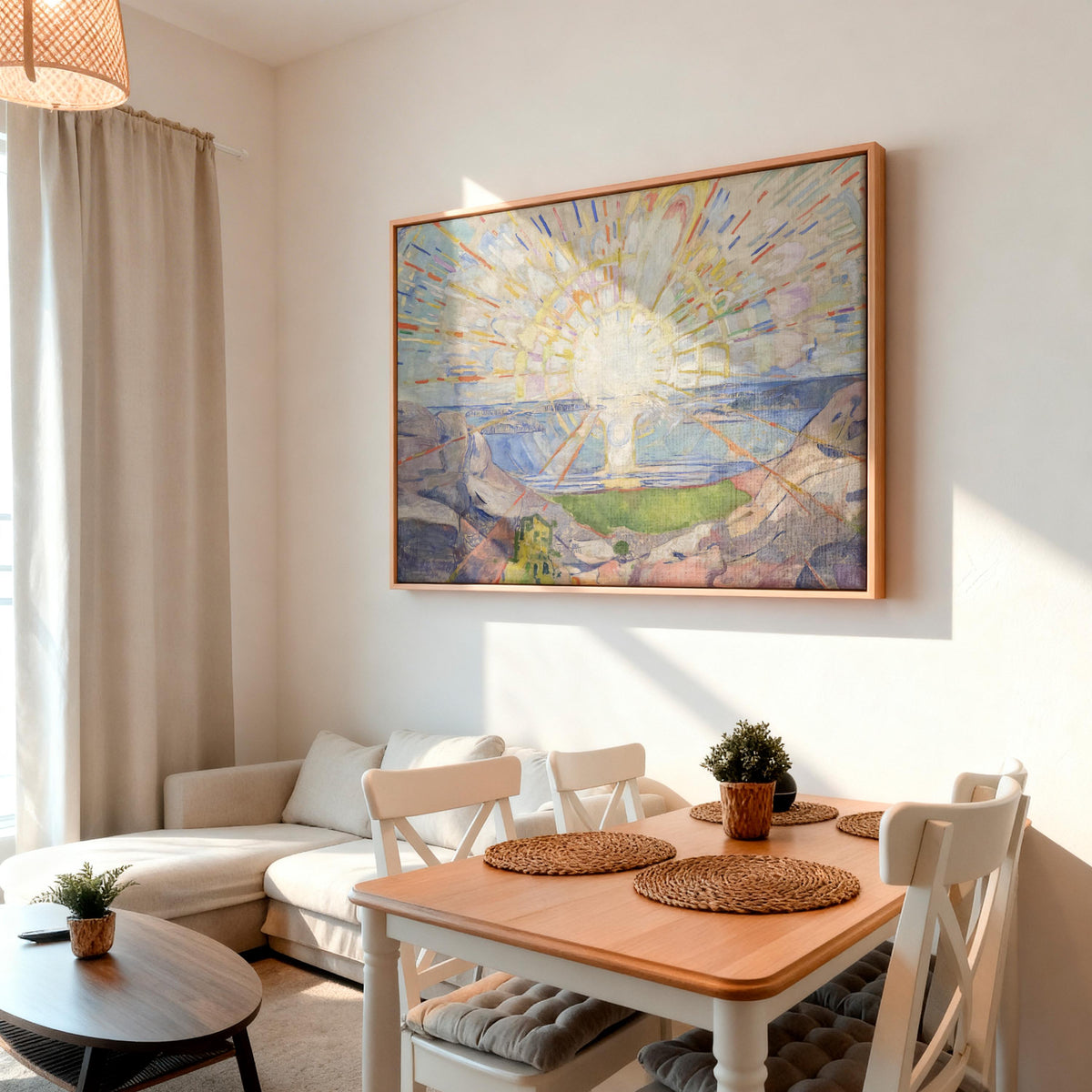 Edvard Munch, The Sun - Monumental 1911 Landscape Print, Modern Expressionist Wall Art, Radiant Sunrise Poster, Large Ca