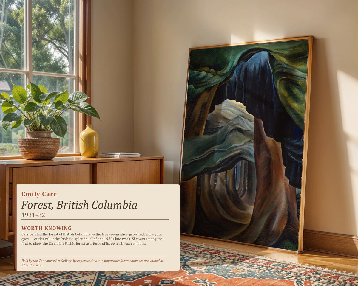 Emily Carr, Forest, British Columbia - 1931–32 Canadian Landscape Print, West Coast Forest Wall Art, Modern Nature Poste