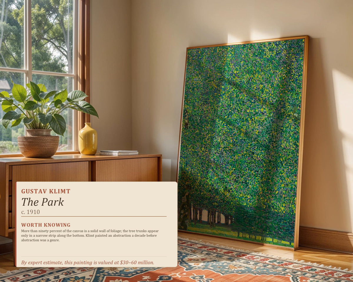 Gustav Klimt, The Park - Art Nouveau Giclée Print, Vintage Green Wall Art, Framed or Unframed
