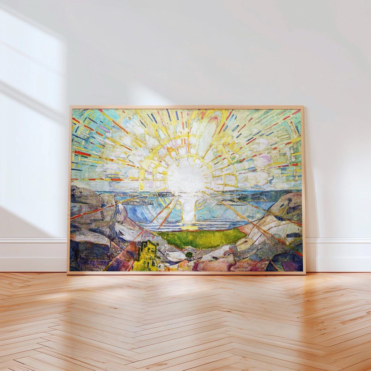 Edvard Munch, The Sun - Monumental 1911 Landscape Print, Modern Expressionist Wall Art, Radiant Sunrise Poster, Large Ca