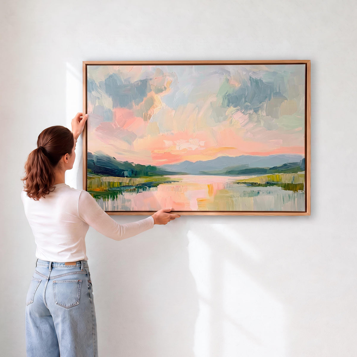 Fine Art Print Lowcountry Marsh Painting, Coastal Landscape Wall Decor, Soft Pastel Sky and Marsh Scene for Grandmillenn
