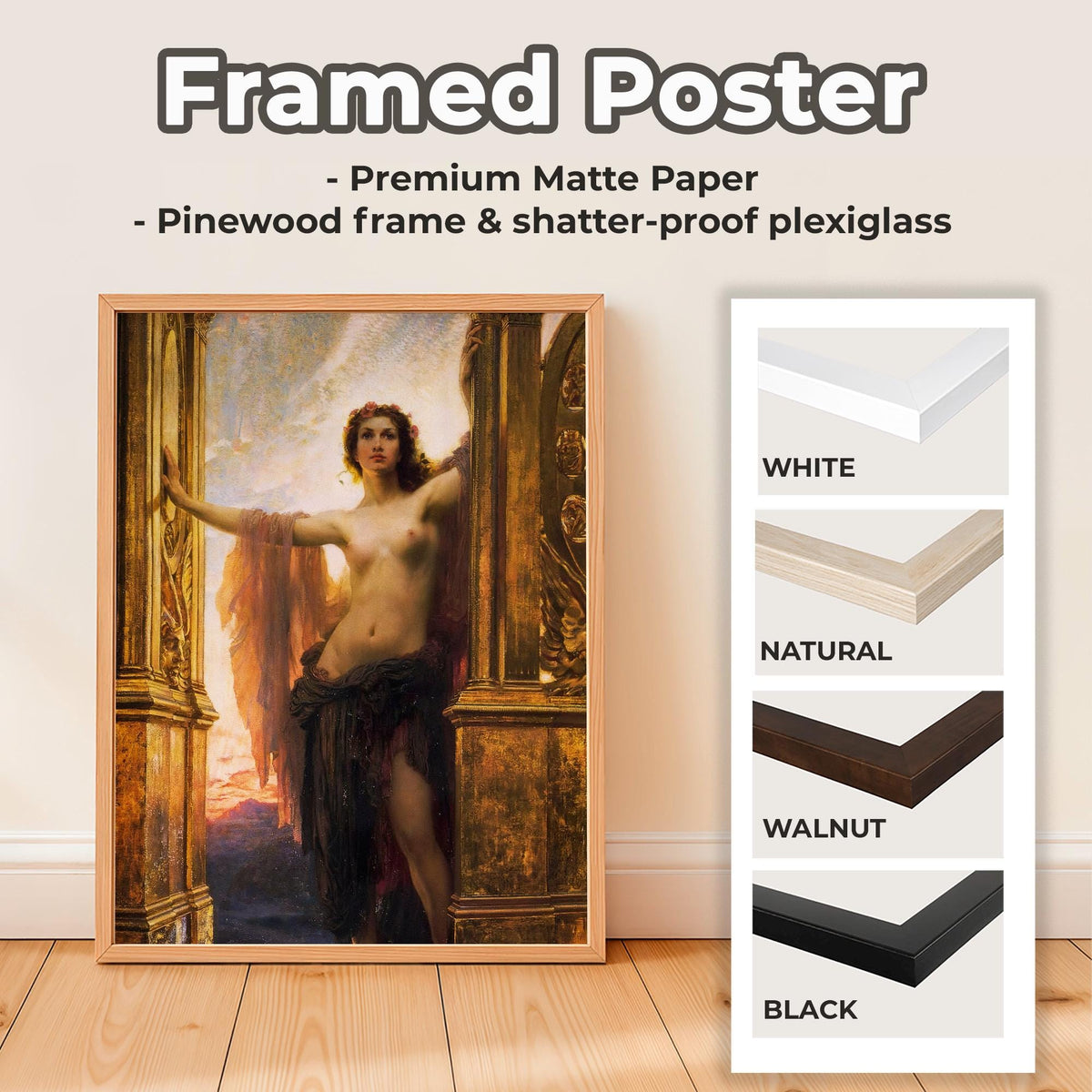 Herbert James Draper - The gates of dawn. Canvas art print, Mystical woman, Giclee canvas, Magic woman art, Poster print