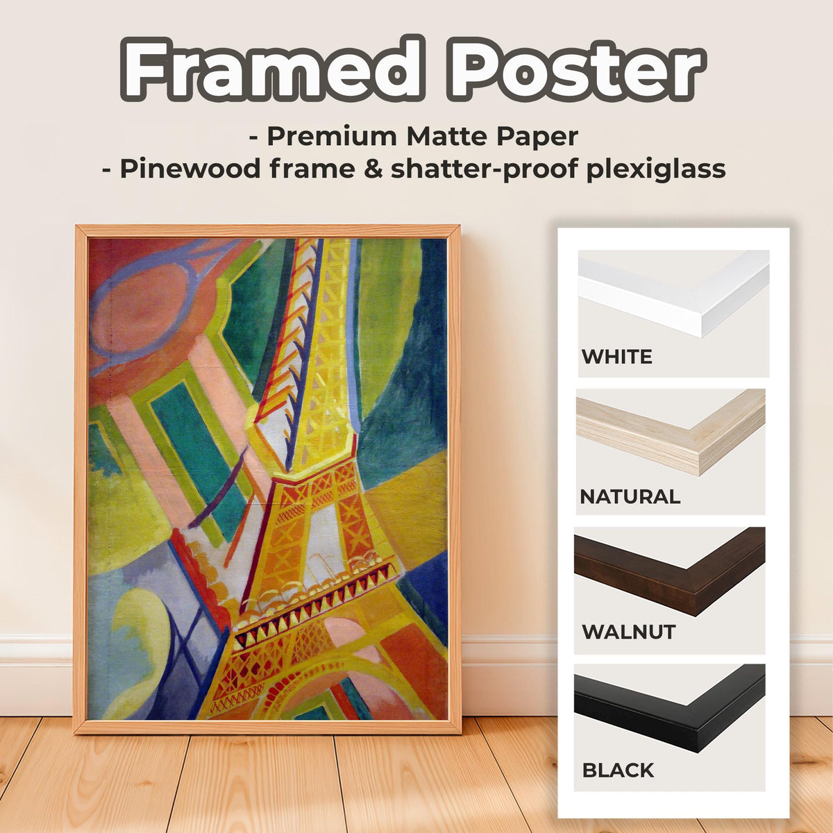 Robert Delaunay, Tour Eiffel (1926) - Vibrant Modernist Eiffel Tower Print, Orphist Paris Skyline, Decorative Wall Art