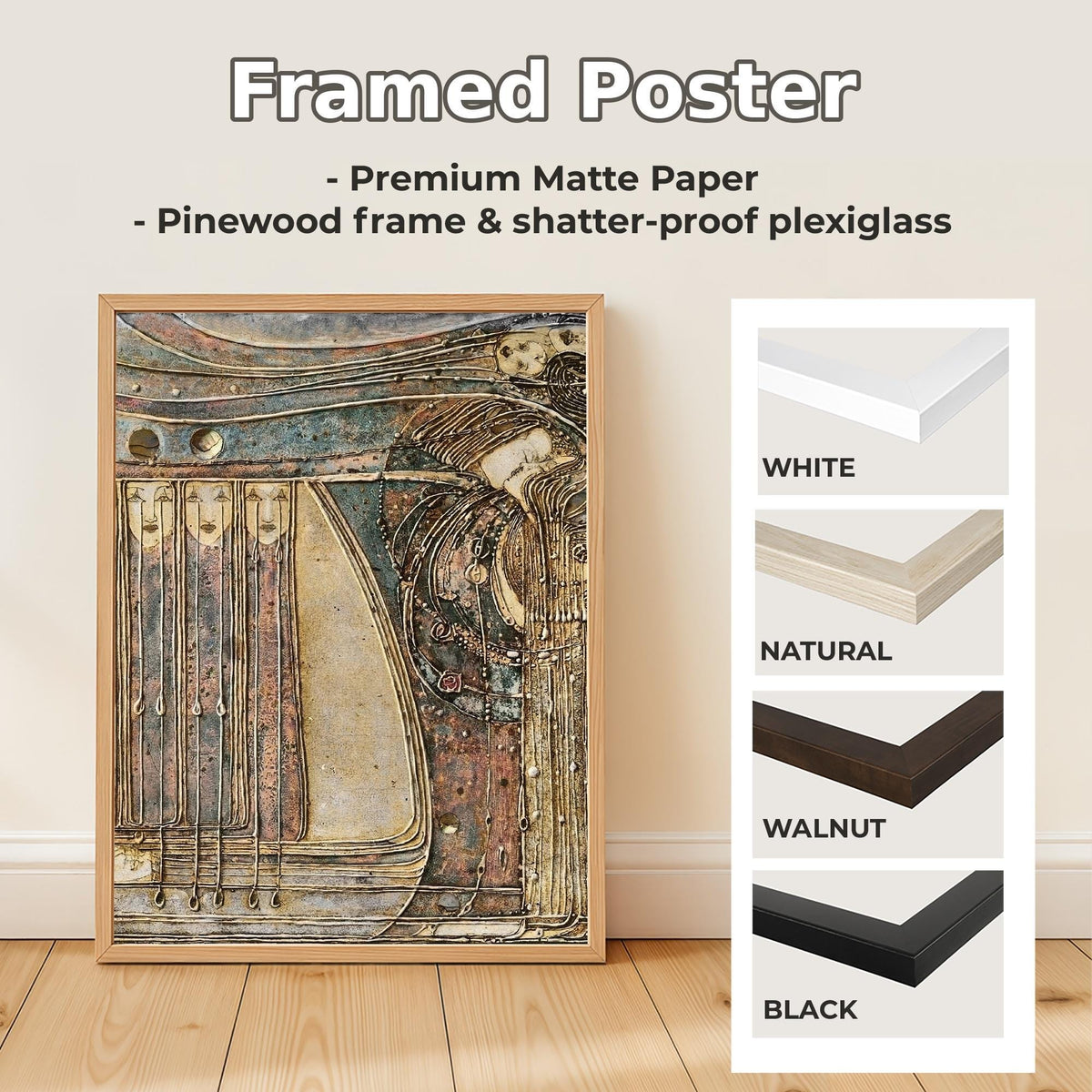 Margaret Macdonald Mackintosh - Opera. Kiss painting, Painting on canvas, Giclee canvas, Beautiful girl art print, Galle