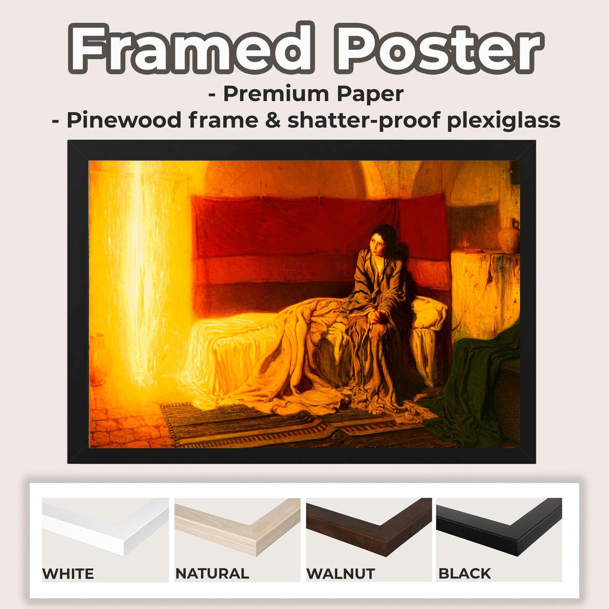 Henry Tanner - The Annunciation. Print on canvas, Living room decor, Ready to hang, Canvas art, Giclee canvas, Poster pr
