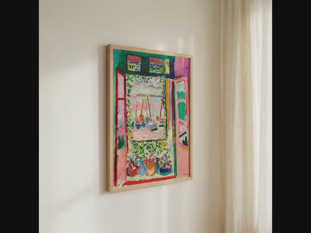 Henri Matisse, Open Window, Collioure - 1905 Fauvist Landscape Print, Colorful Wall Art, French Modernist Poster, Seasid