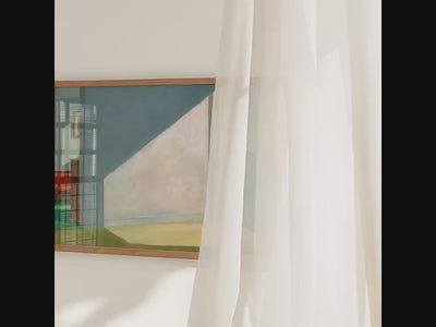Edward Hopper, Rooms by the Sea (1951) - Framed Canvas Print, Minimalist Seaside Interior, Large Wall Decor