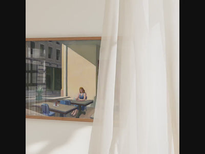 Edward Hopper, Sunlight in a Cafeteria - Yale University Art Gallery Print, Classic American Wall Art, Cafeteria Canvas 