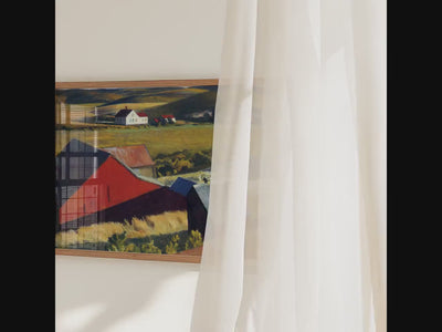 Edward Hopper, Cobb’s Barns and Distant Houses - 1930-1933 American Landscape Print, Cape Cod Barn Wall Art, Rural Reali