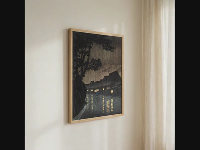Kawase Hasui - Rain At Maekawa Soshu - Landscape Poster, Vintage Style Decor, Japandi Print, Canvas Wall Art for Living 