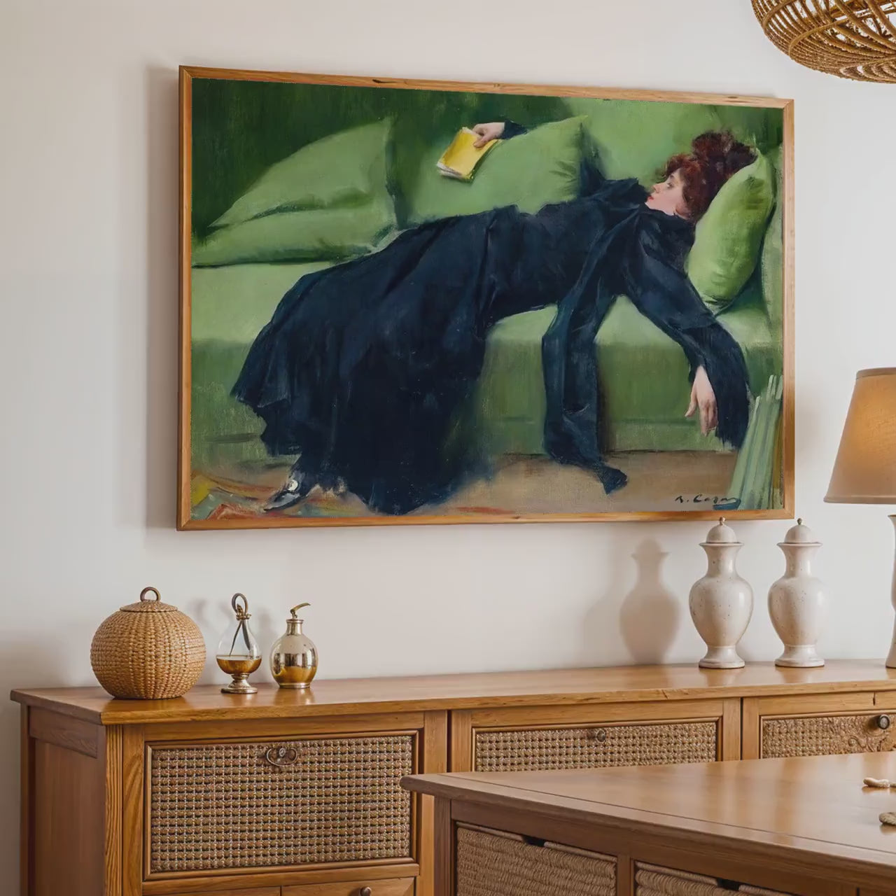 Ramon Casas, Decadent Young Woman, After the Dance (1899) - Art Nouveau Portrait Print, Moody Spanish Wall Art, Contempo