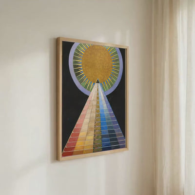 Hilma af Klint, Altarpiece No.1 - Abstract Spiritual Print, Geometric Sacred Art, Modern Gold Decor, Large Framed Canvas